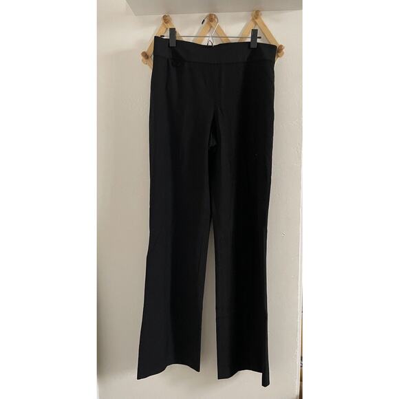 Talbots Pants Women's 10 Long Black Classic Wool Blend Side Zipper - Picture 2 of 12